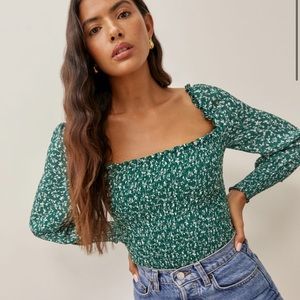 Reformation Black Pinto Top